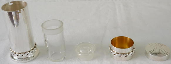 Sterling silver dual purpose Communion Pyx